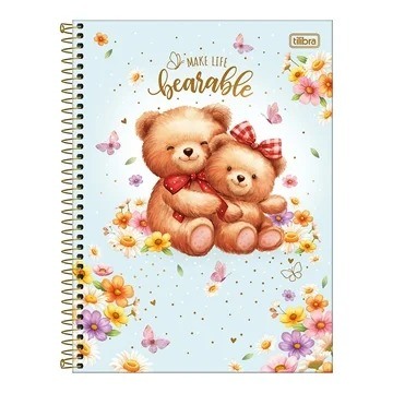 CADERNO 1X1 C.D. LOVE  BEARS